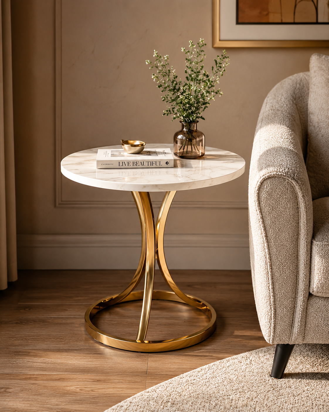 The Aurielle Marble Side Table