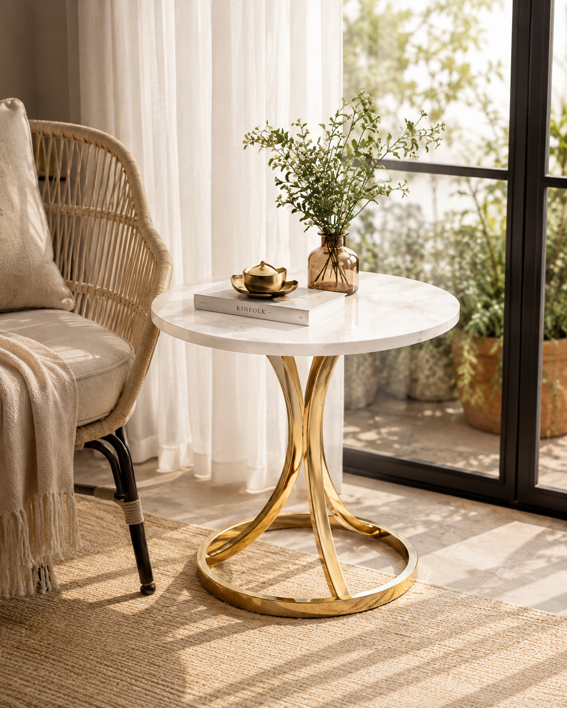 The Aurielle Marble Side Table