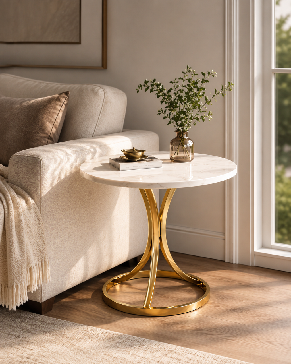 The Aurielle Marble Side Table